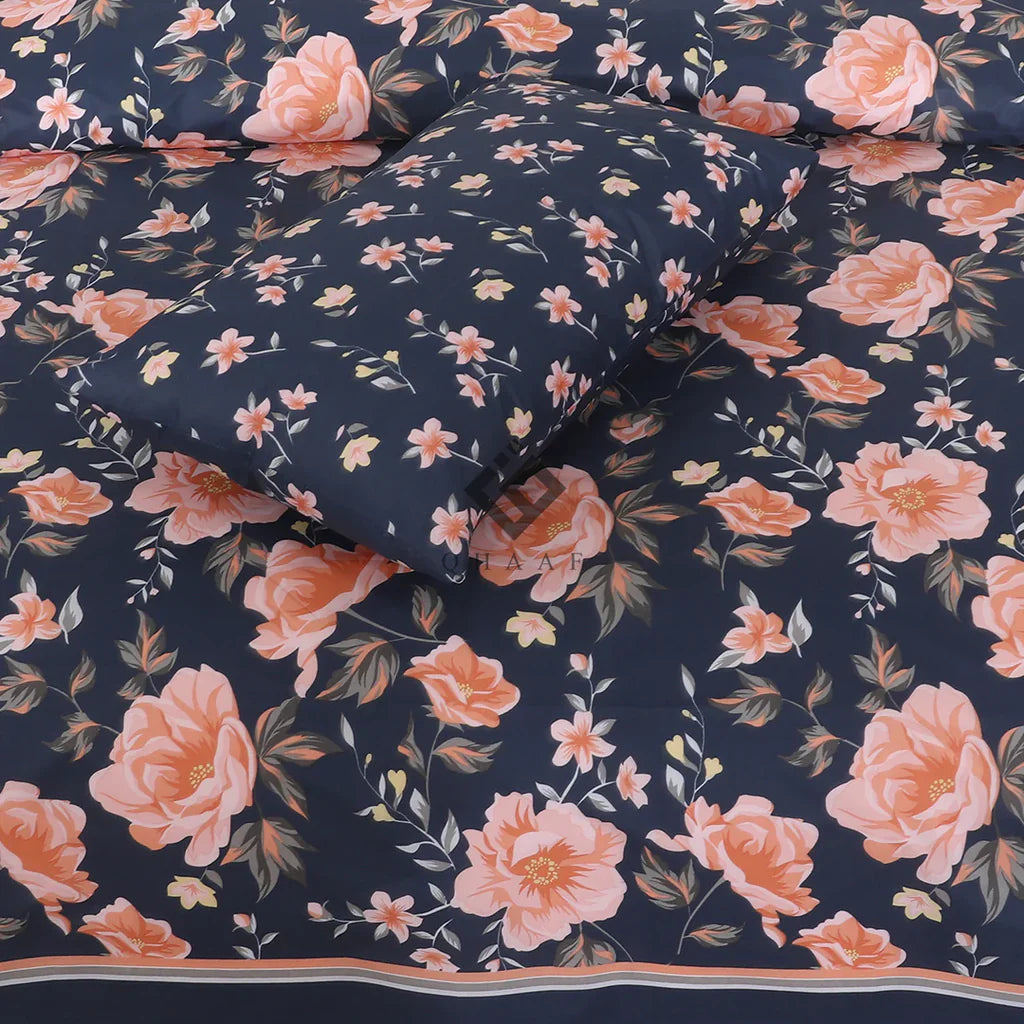 Blush Nightfall - 3pc Poly Cotton Bed Sheet Set
