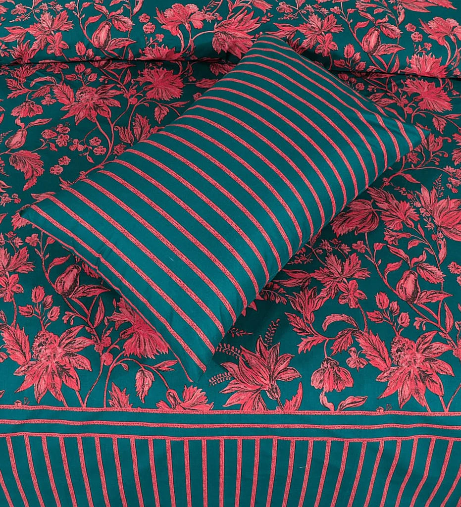 Midnight Bloom - 3pc Poly Cotton Bed Sheet Set