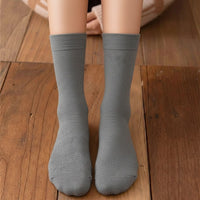 Solid Grey Crew Socks