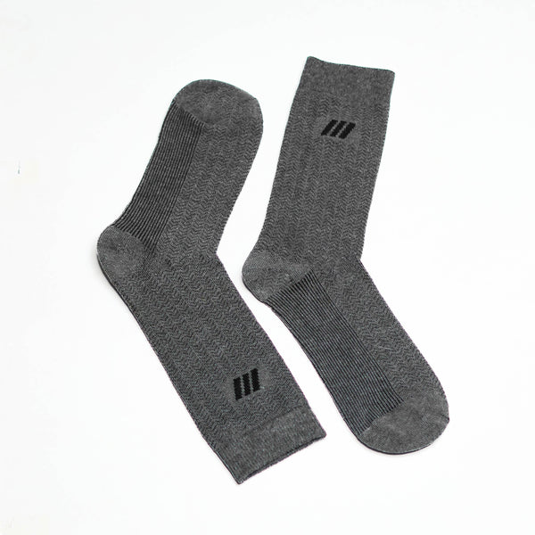 Solid charcoal Crew Socks