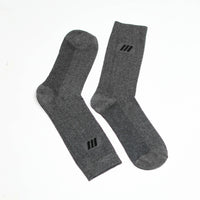 Solid charcoal Crew Socks