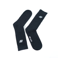 Solid Black Crew Socks