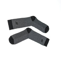 Textured charcoal Crew Socks