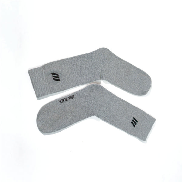 Solid Grey Crew Socks