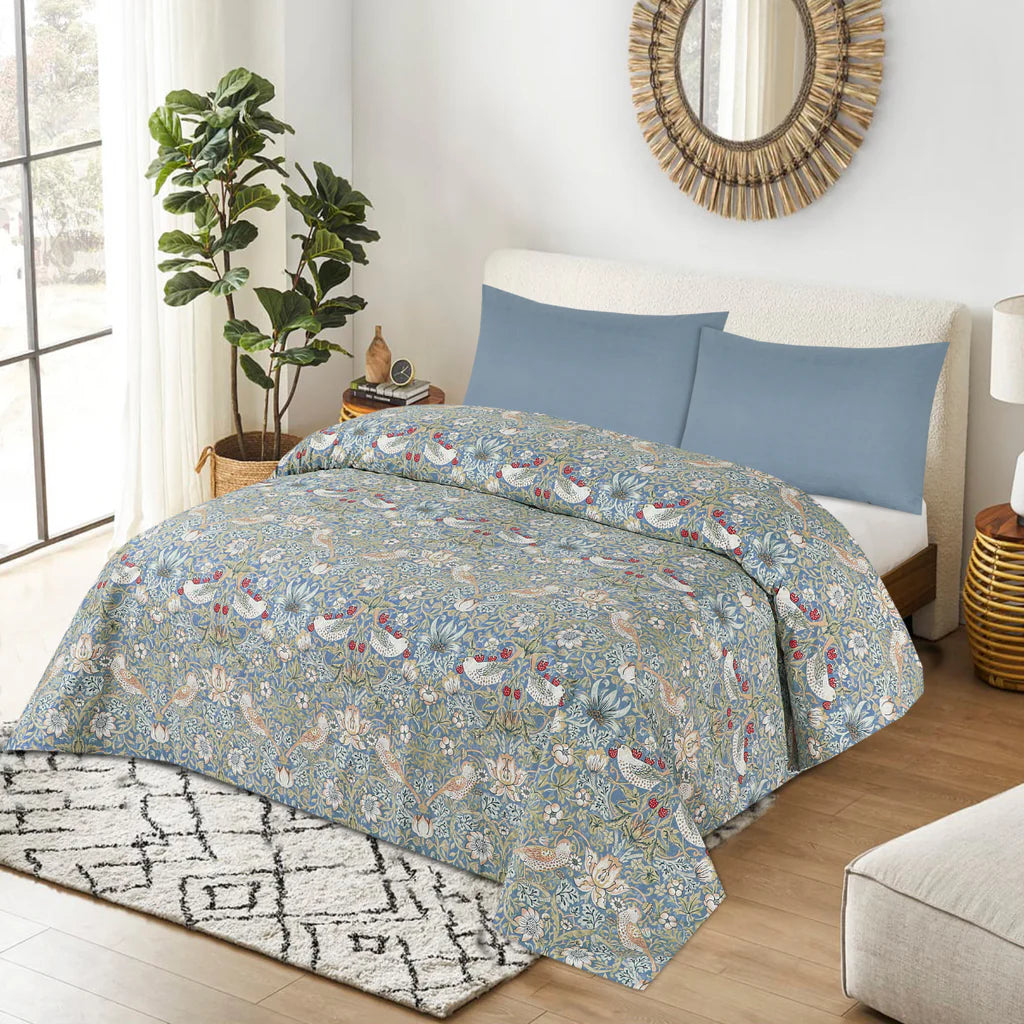 Cotton Percale Bed Sheet Sparrow