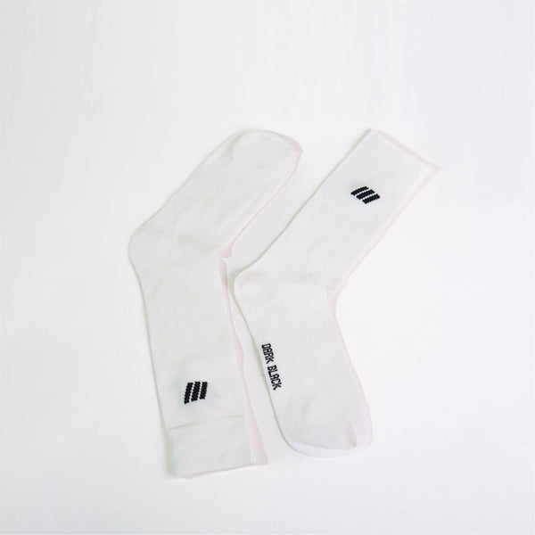 Solid White Crew Socks