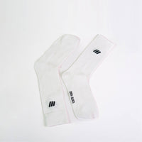 Solid White Crew Socks
