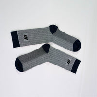 Textured gray Crew Socks