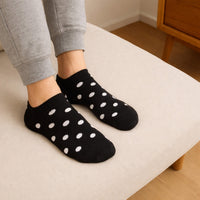 White Polka Dot Ankle Socks